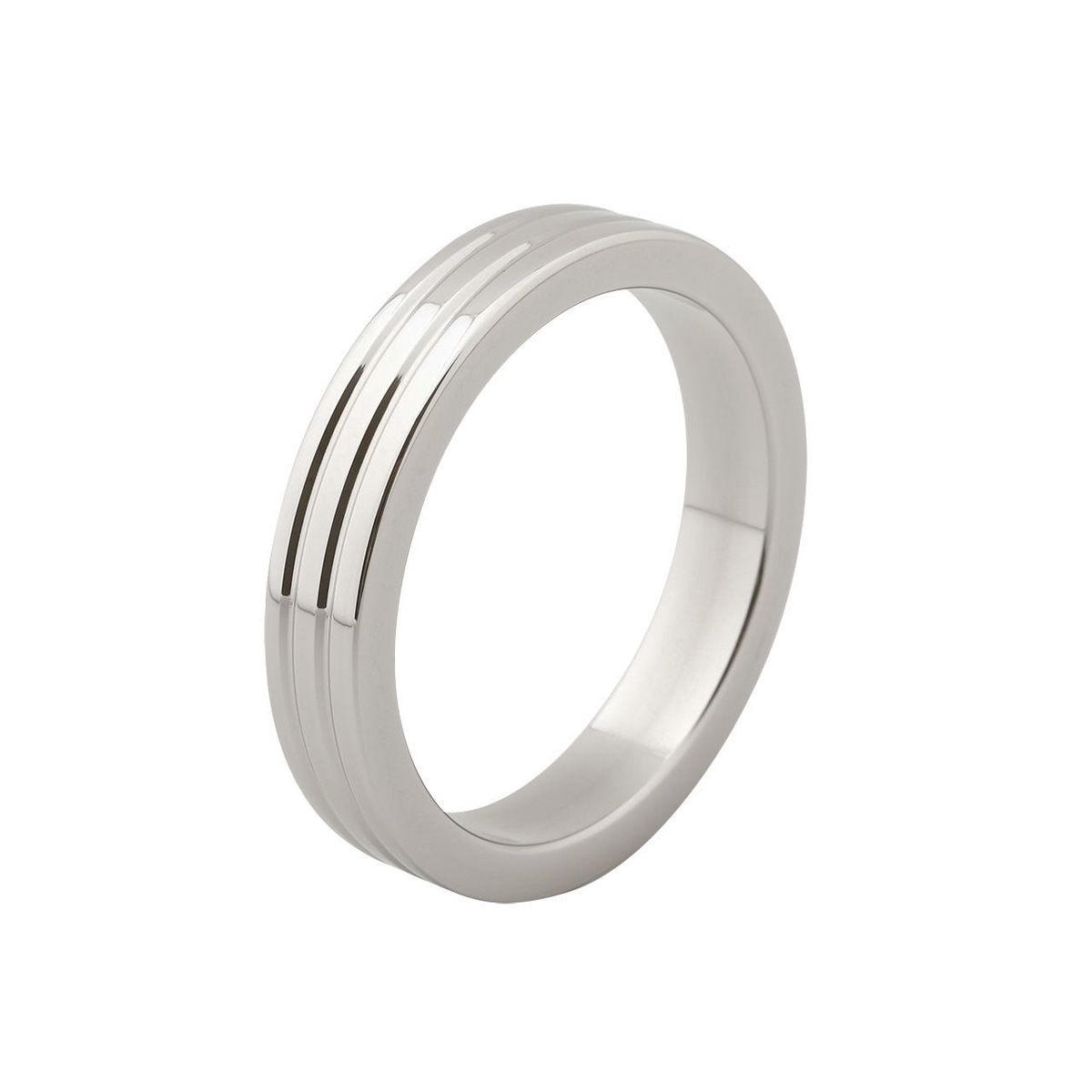 RIBBED STAINLESS STEEL COCKRING 50MM  The Sissy Market