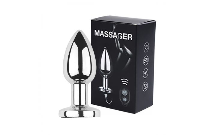 VIBRATING ALUMINIUM BUTTPLUG MEDIUM The Sissy Market VIBRATING ALUMINIUM BUTTPLUG MEDIUM The Sissy Market