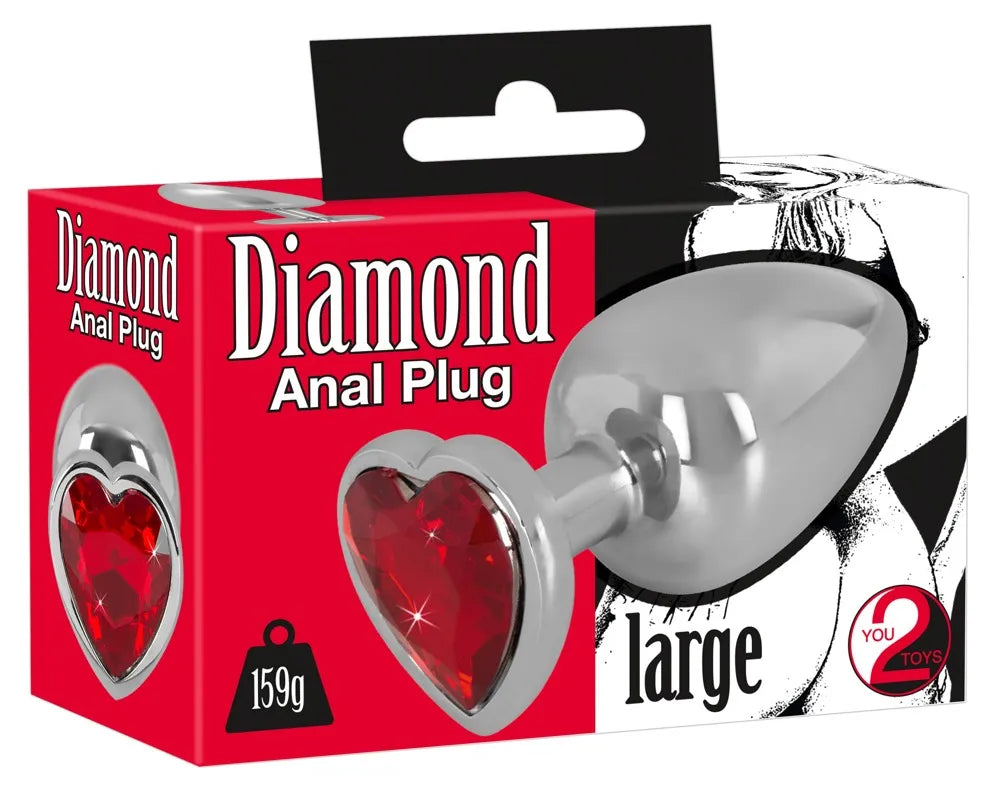 HEART SHAPED DIAMOND ANAL PLUG  The Sissy Market