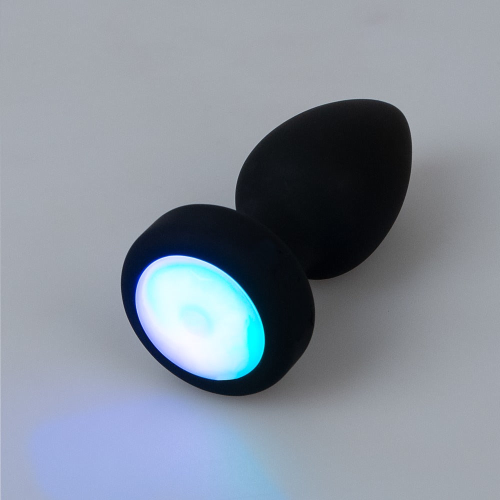 FLASHING BUTT PLUG WITH VIBRATION  The Sissy Market