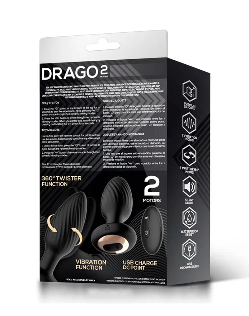 DRAGO - BUTTPLUG WITH TWISTER MOVEMENT  The Sissy Market