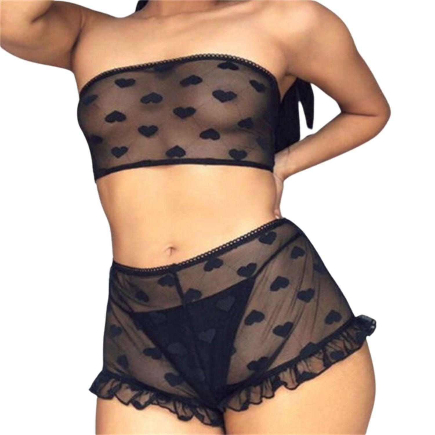SEXY HEART HIGH WAIST LINGERIE SET (3COLORS) The Sissy Market SEXY HEART HIGH WAIST LINGERIE SET (3COLORS) The Sissy Market
