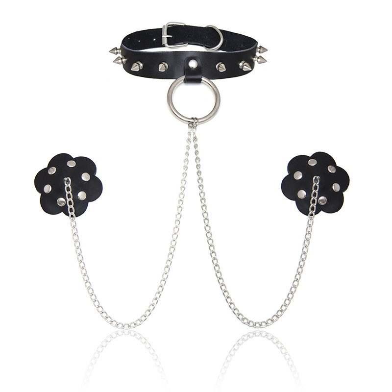 Spiked Collar With Nipple Pasties The Sissy Market