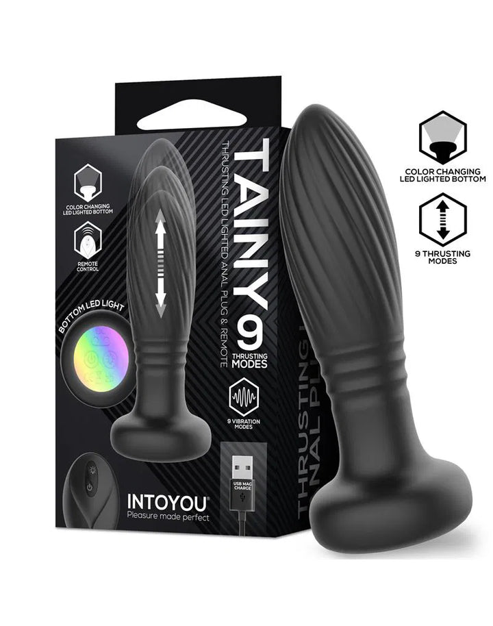 TAINY - THRUSTING LED LIGHTED ANAL PLUG WITH REMOTE CONTROL  The Sissy  Market