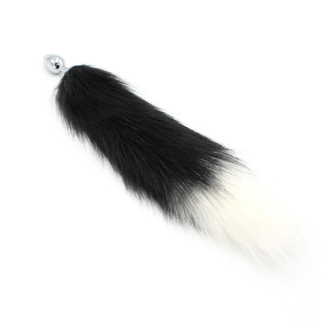 FOX TAIL PLUG - BLACK & WHITE The Sissy Market FOX TAIL PLUG - BLACK & WHITE The Sissy Market