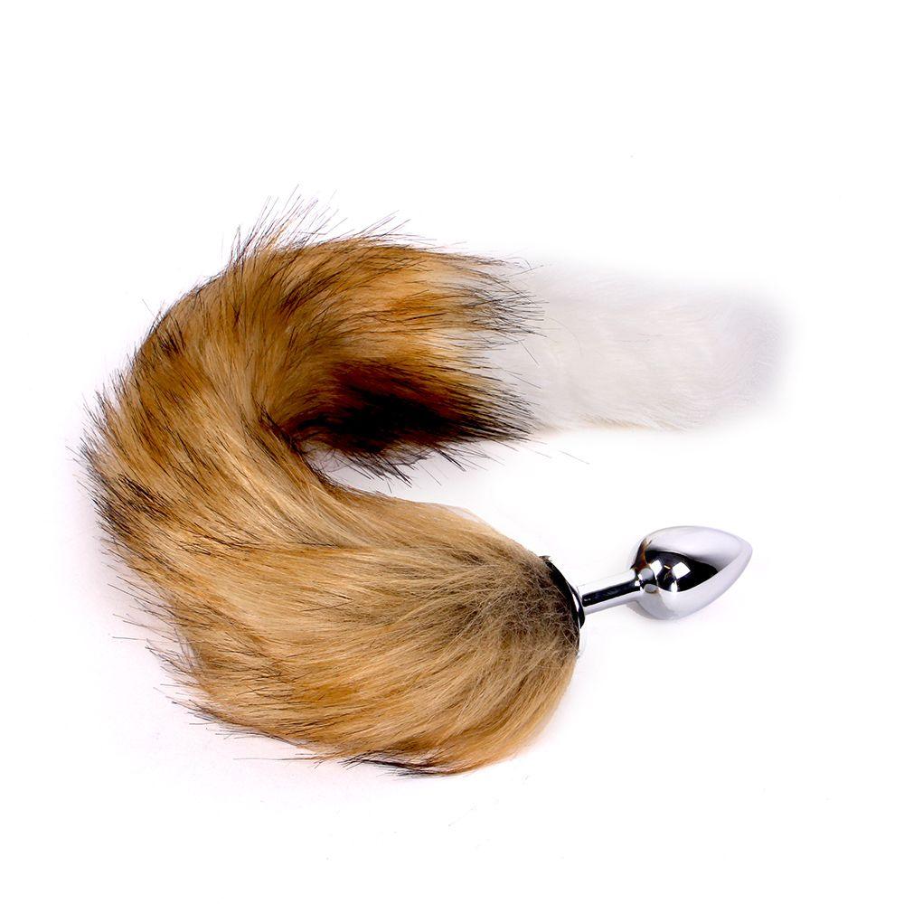 FOX TAIL PLUG - BROWN & WHITE – The Sissy Market