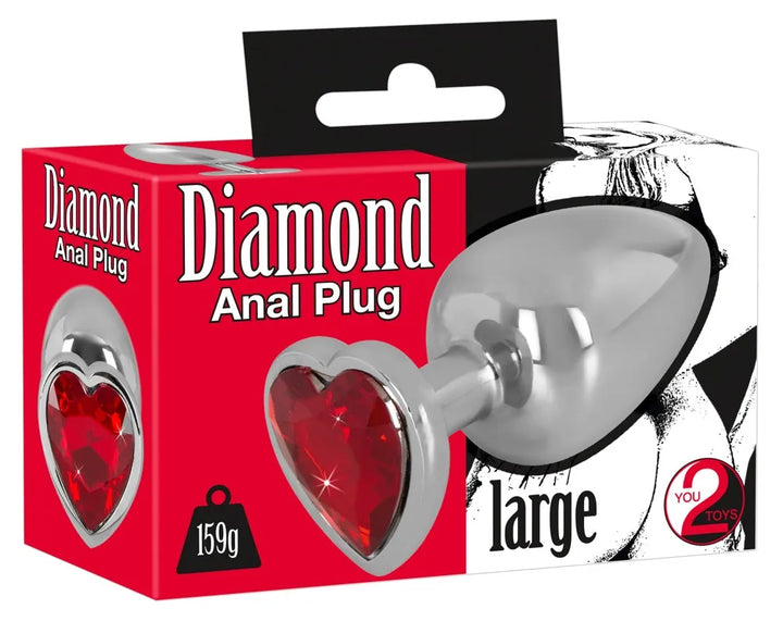 HEART SHAPED DIAMOND ANAL PLUG The Sissy Market HEART SHAPED DIAMOND ANAL PLUG The Sissy Market
