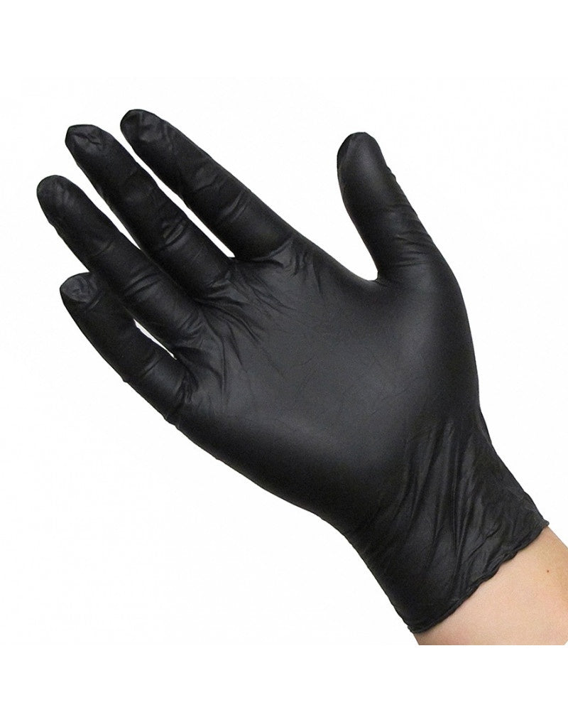 RIMBA LATEX PLAY - DISPOSABLE LATEX GLOVES (100 PIECES) - BLACK – The ...